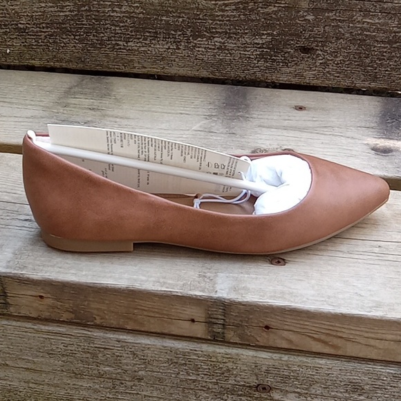 Amazon Essentials Womens Pointed Toe Flat Ballet Shoes Size 5 - Picture 5 of 13